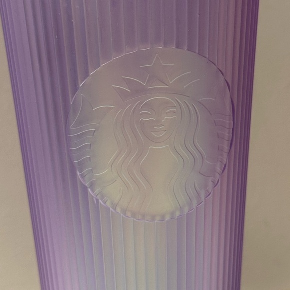 Starbucks Fall 2023 Lilac Aurora Iridescent Pleated Soft Touch Tumbler 24oz - Picture 3 of 10